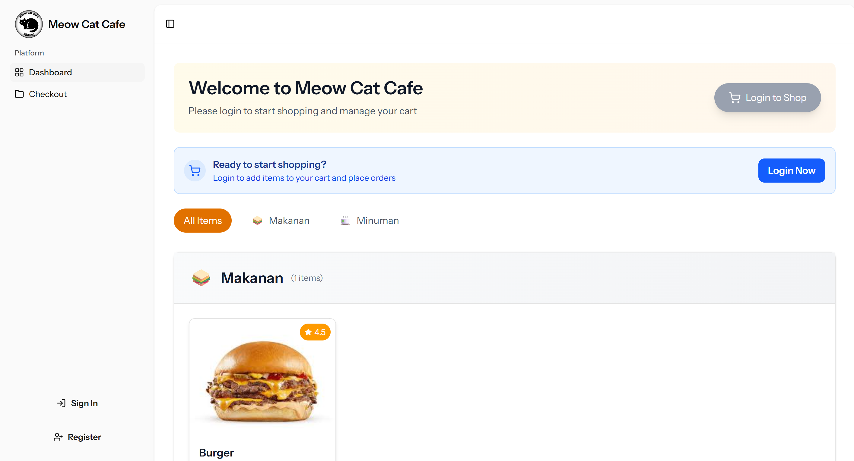 E-commerce Coffee Shop